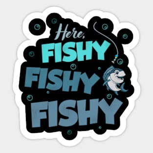 Here Fishy Fishy Love Summer Sticker